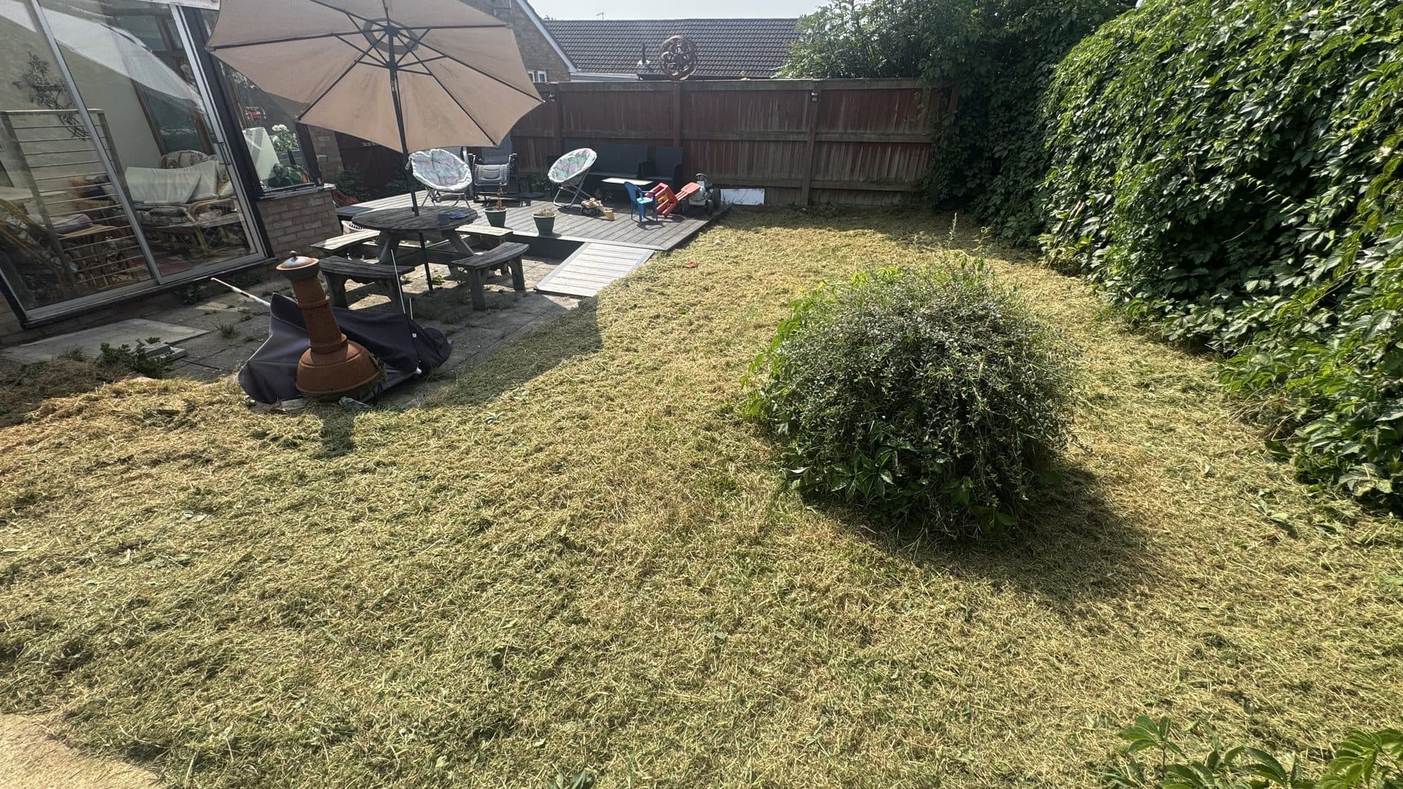 Overgrown Back Garden Tidy-Up after